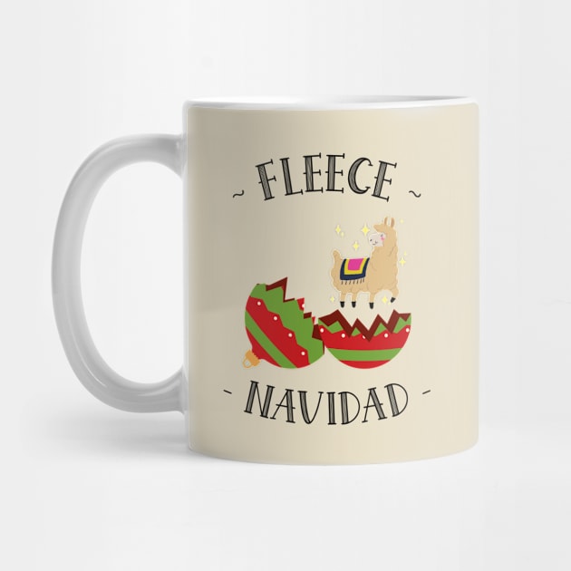 Fleece Navidad Christmas Llama by Lab Of Creative Chaos